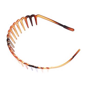 Classic Flower Edge Anti-slip Toothed Hairband For Women For Girls Amber 1 pc