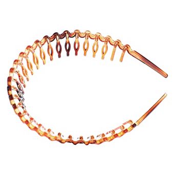 Classic Small Waves Anti-slip Toothed Hairband For Women For Girls Amber 1 pc