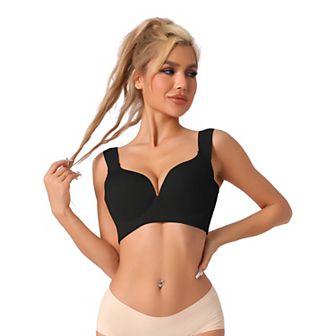 Women's Adjustable Straps Lingerie Full Coverage Push Up Vest Bra