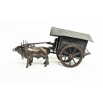 Metal Cows With Cart