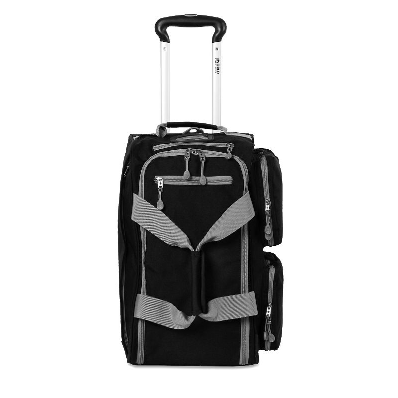 J World Duane Carry-On Wheeled Duffel Bag, Black