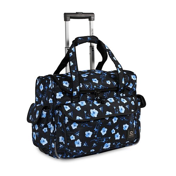 J World Donna Carry-On Wheeled Tote Bag - Night Bloom