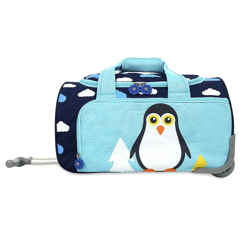 J World Kids' Wheeled Duffel Bag, Penguin