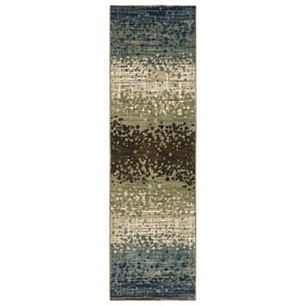 StyleHaven Ryder Abstract Ombre Dot Hi-low Pile Fringed Edge Area Rug