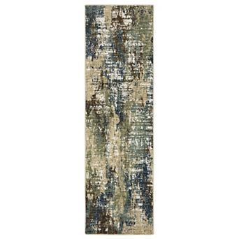 StyleHaven Ryder Distresse Abstract Hi-low Pile Fringed Edge Area Rug