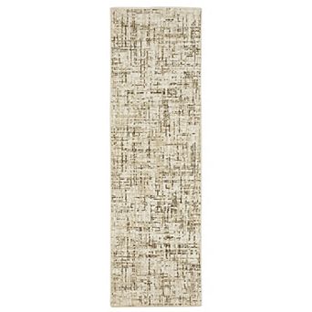 StyleHaven Ryder Distressed Gridwork Hi-low Pile Fringed Edge Area Rug