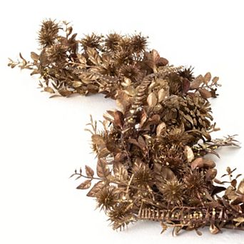 Sullivan's 45" Artificial Burnished Gold Foliage Christmas Garland