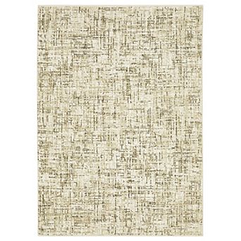 StyleHaven Ryder Ombre Distressed Gridwork Hi-low Pile Fringed Edge Area Rug