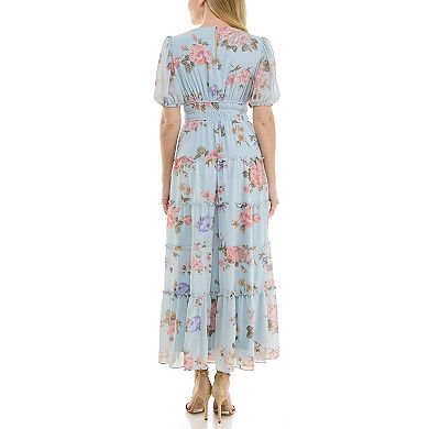 Women's Maison Tara Romantic Floral Maxi Dress
