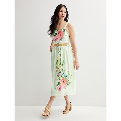 Women's Maison Tara Rafia Belt Floral Sundress