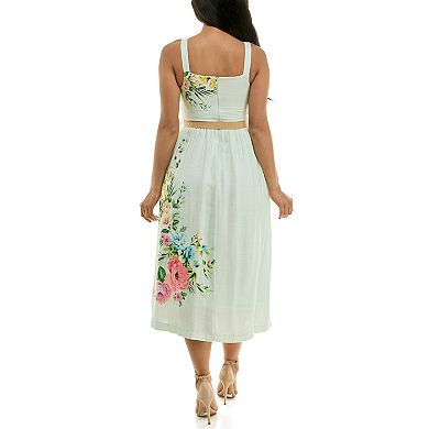 Women's Maison Tara Rafia Belt Floral Sundress