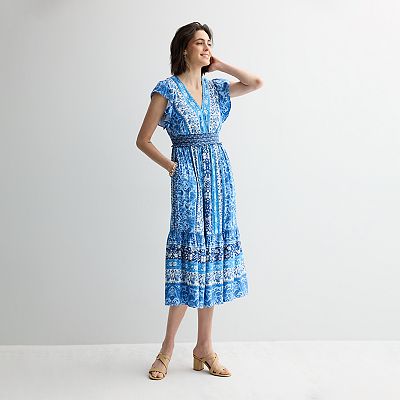 Women's Maison Tara Striped Print Smocked Maxi Dress