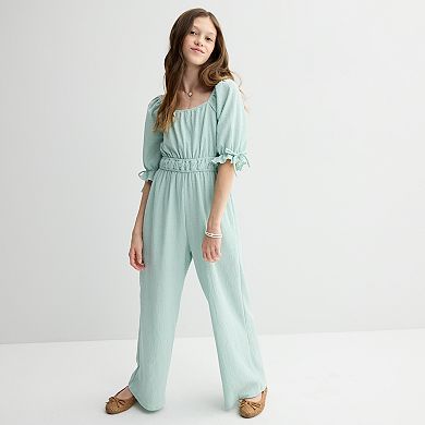 Girls' 7-16 Trixxi Pucker Knit Jumpsuit