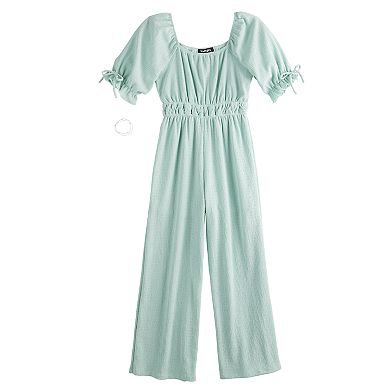 Girls' 7-16 Trixxi Pucker Knit Jumpsuit