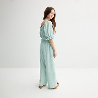 Girls' 7-16 Trixxi Pucker Knit Jumpsuit