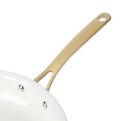 Martha Stewart Lockton 10-Piece Ceramic Nonstick Aluminum Cookware Set with Lids