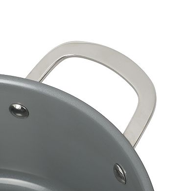 Martha Stewart Delaroux 10-Piece Stainless Steel Ceramic Nonstick Pots & Pans Set with Lids