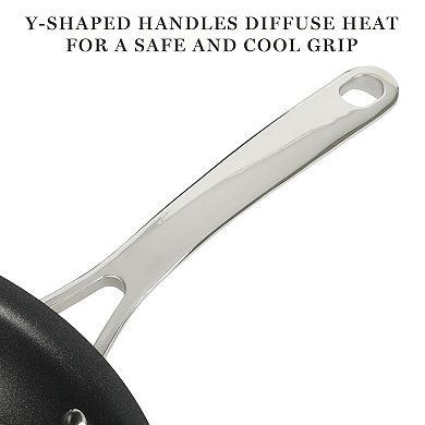 Martha Stewart Lockton 2-Piece Heavy Gauge Aluminum Nonstick Frying Pan Set