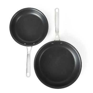 Martha Stewart Lockton 2-Piece Heavy Gauge Aluminum Nonstick Frying Pan Set