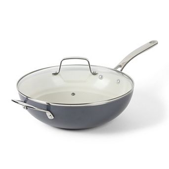 Martha Stewart Lockton 12 in Ceramic Nonstick Multipurpose Wok Frying Pan