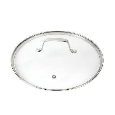 Martha Stewart Delaroux 4 Qt. Stainless Steel Ceramic Nonstick Saute Pan with Glass Lid