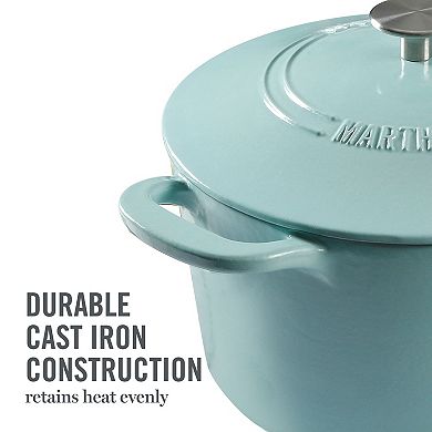 Martha Stewart Gatwick Ombre 7 Qt. Enameled Cast Iron Dutch Oven