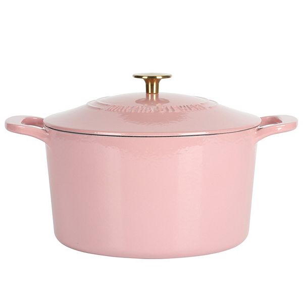 Martha Stewart Gatwick Ombre 7 Qt. Enameled Cast Iron Dutch Oven - Pink