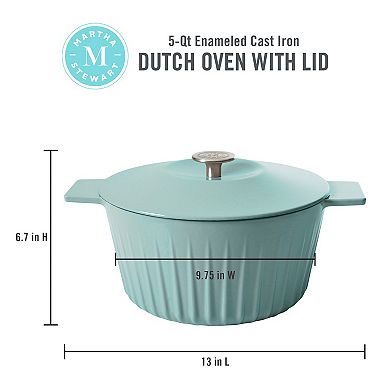 Martha Stewart Eastholm 5 Qt. Enameled Cast Iron Dutch Oven