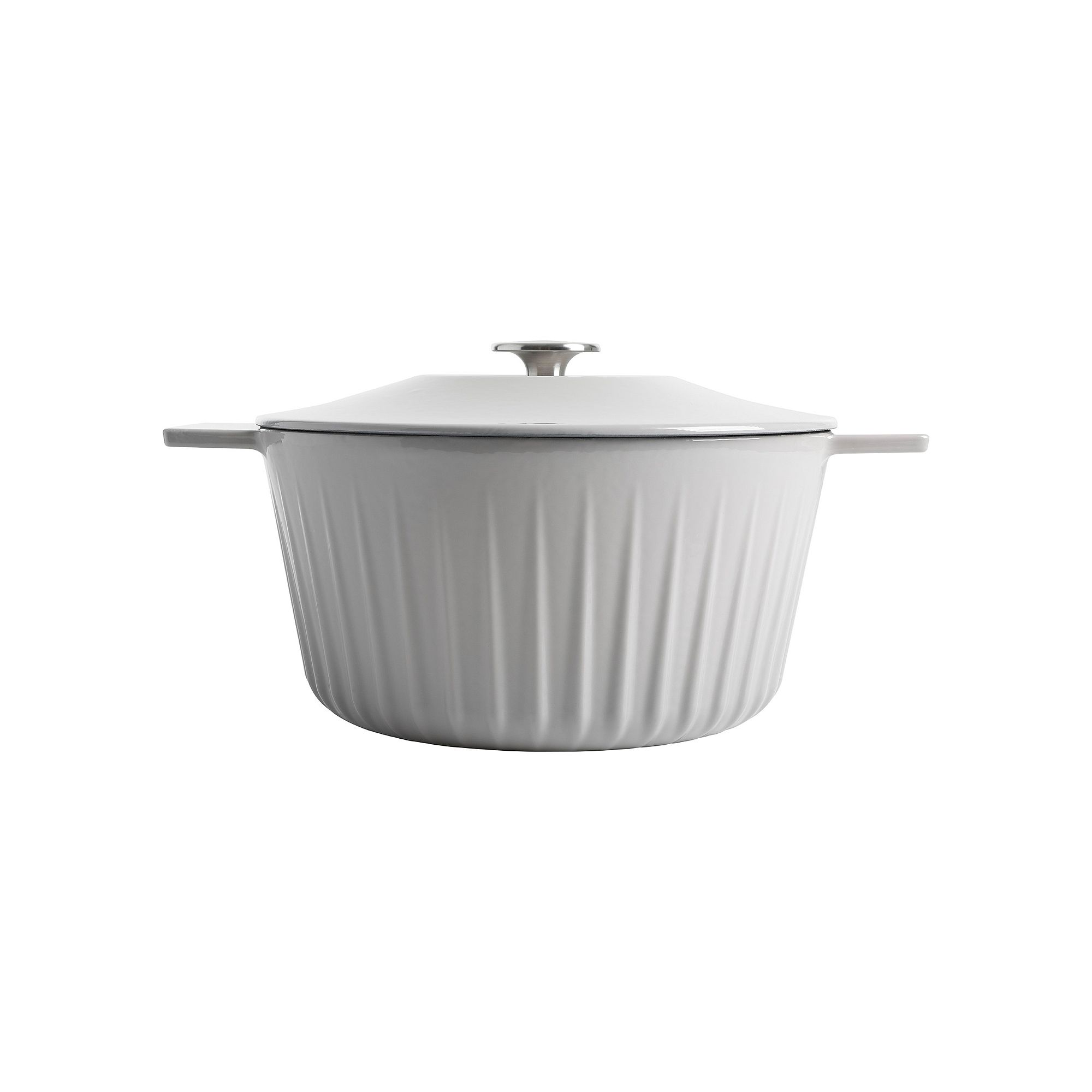 Martha Stewart Eastholm 5 Qt. Enameled Cast Iron Dutch Oven, Gray