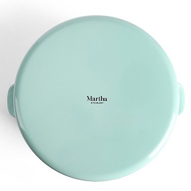 Martha Stewart 16 Qt. Enameled Steel Steamer Stock Pot with Lid
