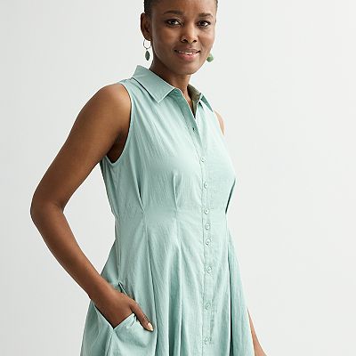bubble hem shirt dress Bubble Hem Shirt Dress, Pink