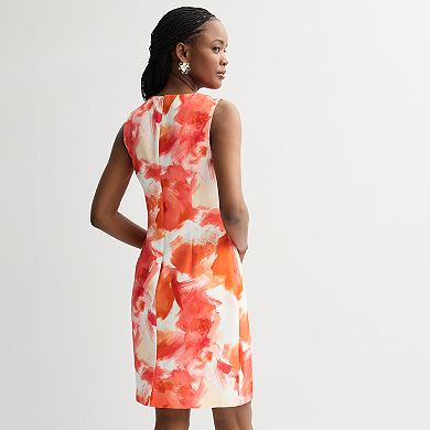 Women's Donna Ricco Sleeveless Asymmetrical Hardware Midi Dress