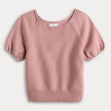 Petite LC Lauren Conrad Raglan Sleeve Knit Sweater Tee