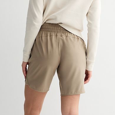 Women's Tek Gear® Woven Tie Front Bermuda Athletic Shorts