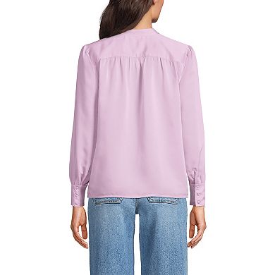 Women's Lands' End Satin Popover Shirt