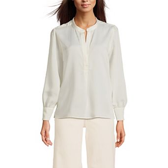 Women's Lands' End Satin Popover Shirt