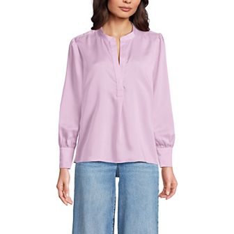 Women's Lands' End Satin Popover Shirt