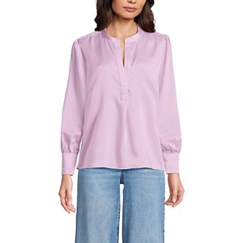 Women's Lands' End Satin Popover Shirt