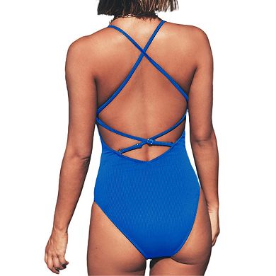 Juniors' CUPSHE Lace Up One-Piece Swimsuit