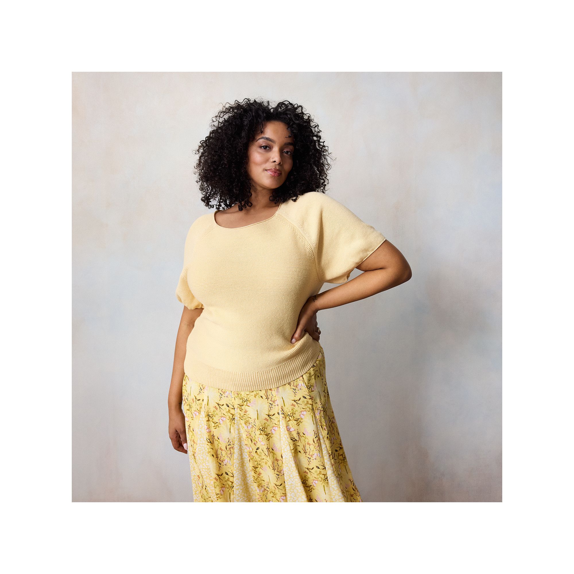 Plus Size LC Lauren Conrad Short Sleeve Knit Sweater Tee, Womens, Size: 1X