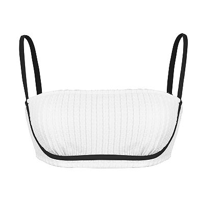 Women's Cupshe Contrast Binding Bikini Top