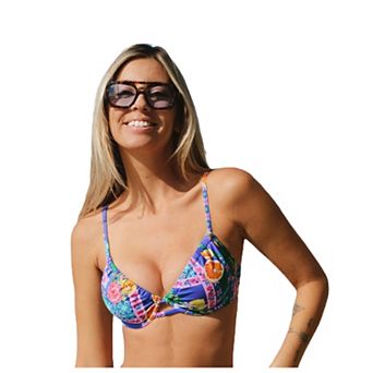 Women's Cupshe Smocked Edge Bikini Top