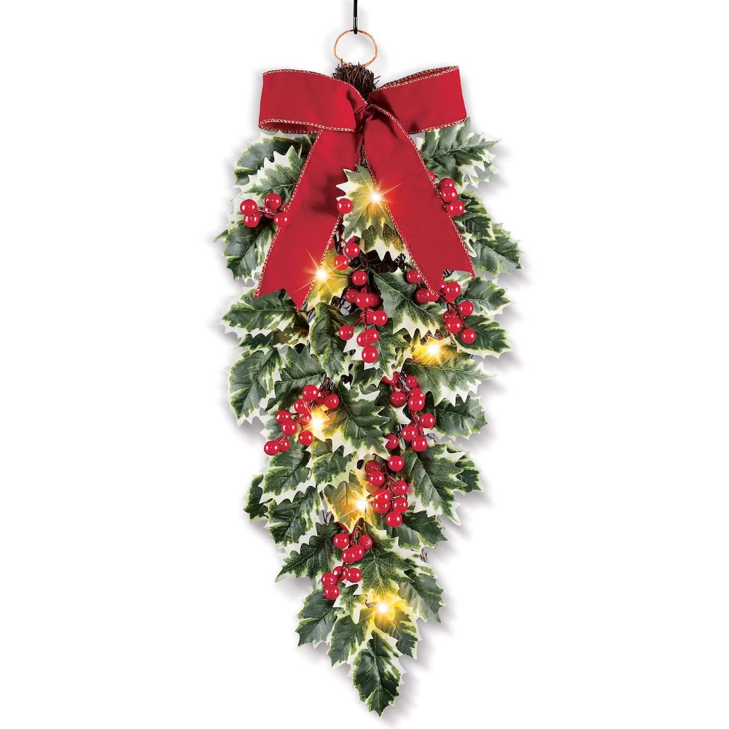 LED Lighted Frosted Pine Tabletop Tree | Collections Etc