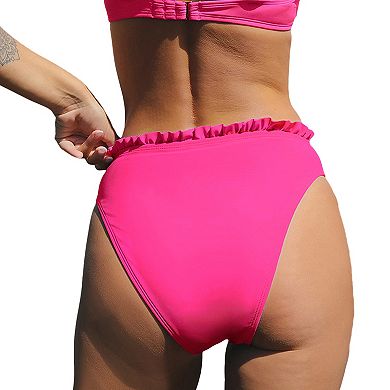 Women's Cupshe Merrow Edge High Waist Swim Bottoms