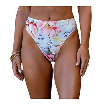 Women's Cupshe High-Waist Floral Swim Bottoms