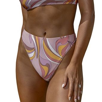 Women's Cupshe Spritzy High-Rise Swim Bottoms