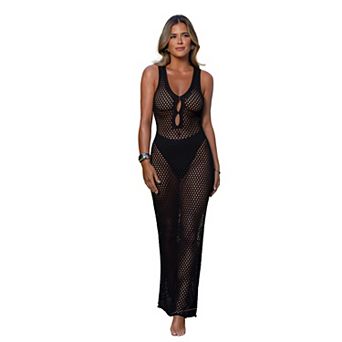 Women's Cupshe Long Crochet Cutout Maxi Cover-Up Swim Dress