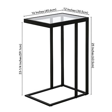 Finley & Sloane Alexis 16" Wide Rectangular Side Table