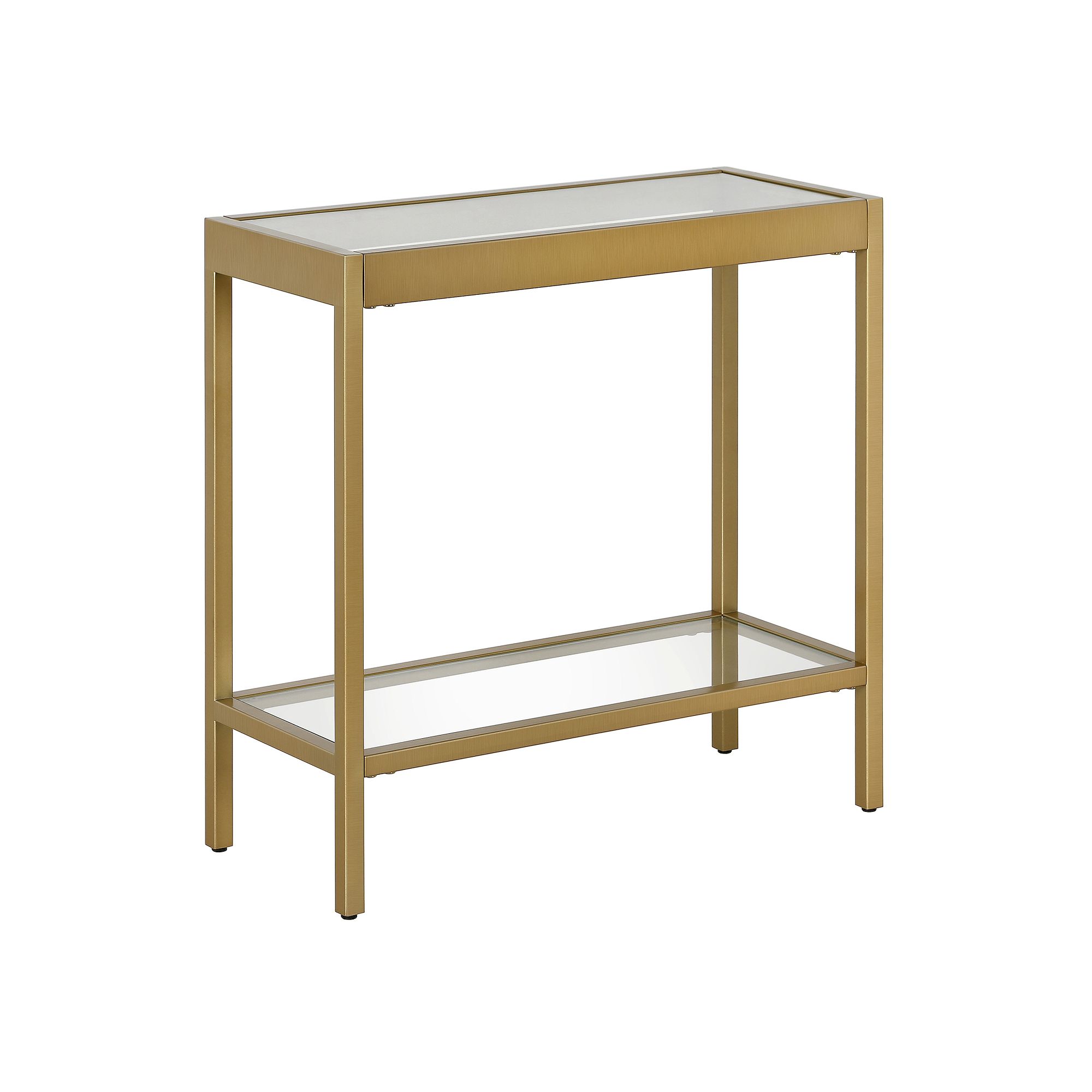 Finley & Sloane Alexis 24 Wide Rectangular Side Table, Brass