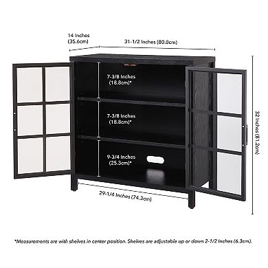 Finley & Sloane Bennett 32" Wide Rectangular Accent Cabinet